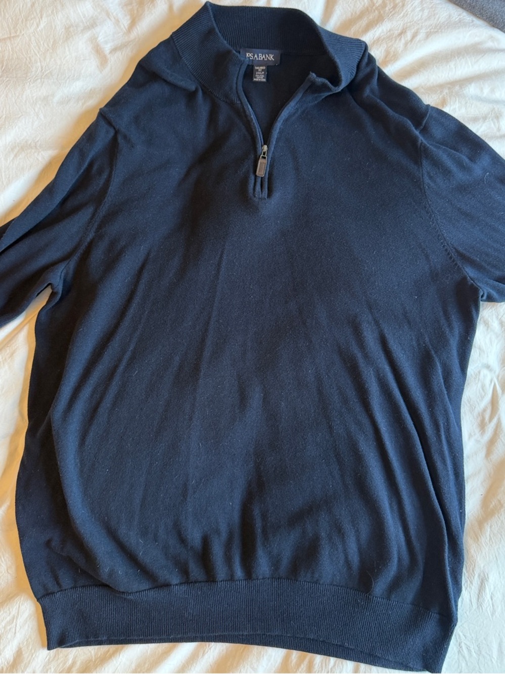 Jos. A. Bank Men's Navy Half-Zip Pullover Sweater